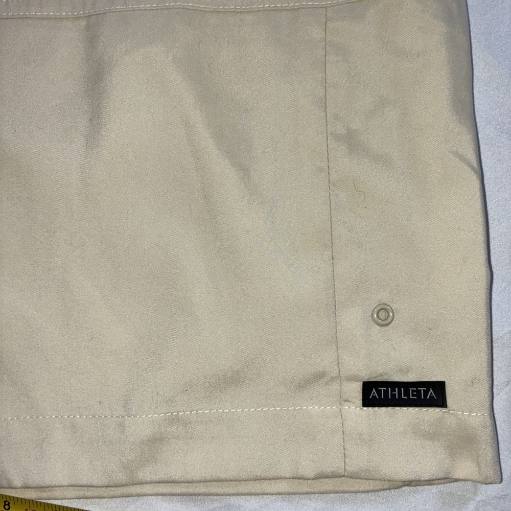 Athleta Tan Khaki Wide Leg Board Pants Lace Up Drawstring Size 10 Style 35392 - Picture 7 of 12
